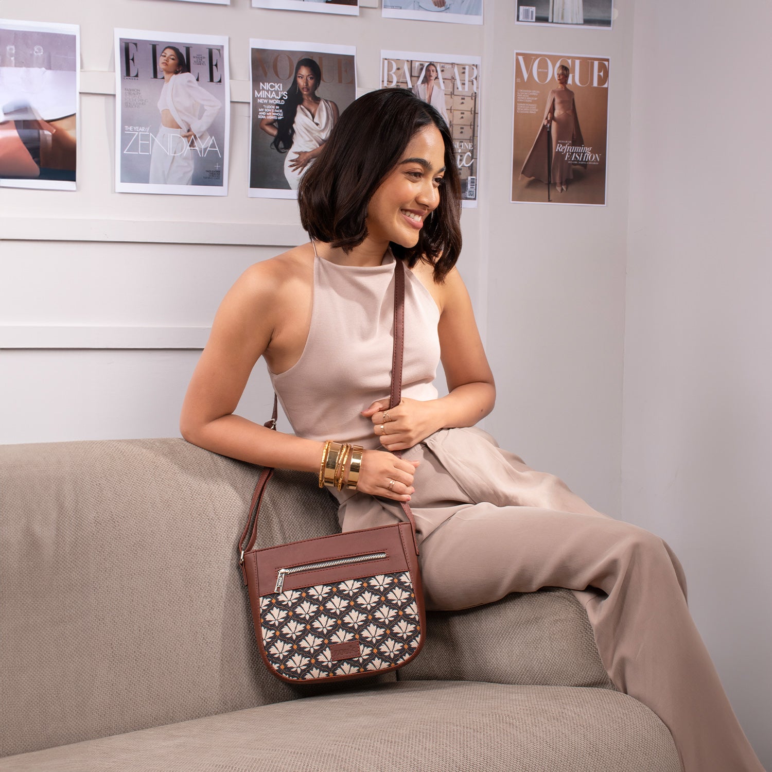 Bidri Kaiser U-Shaped Sling Bag