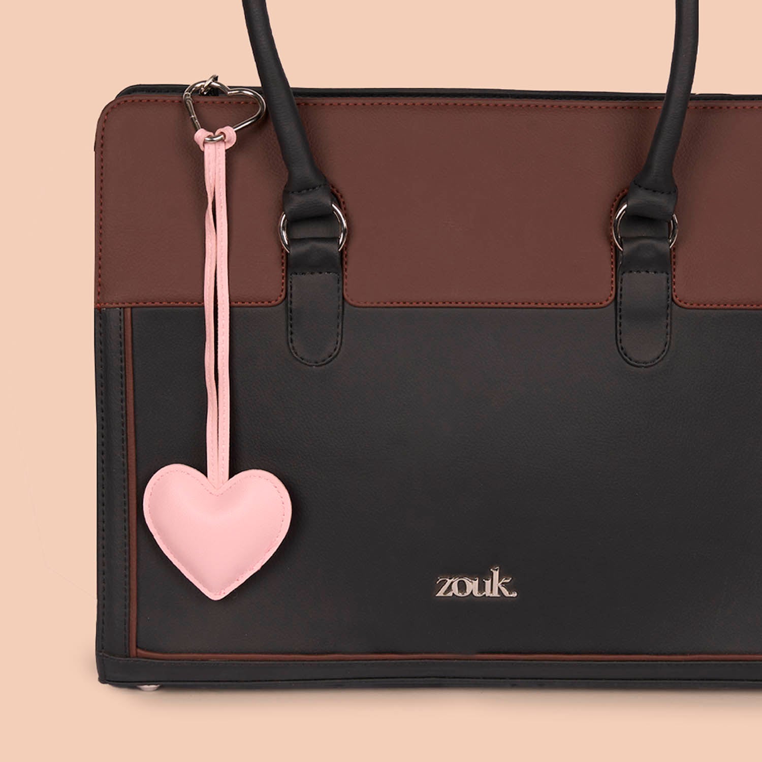 Small Heart Bag Charm - Pink