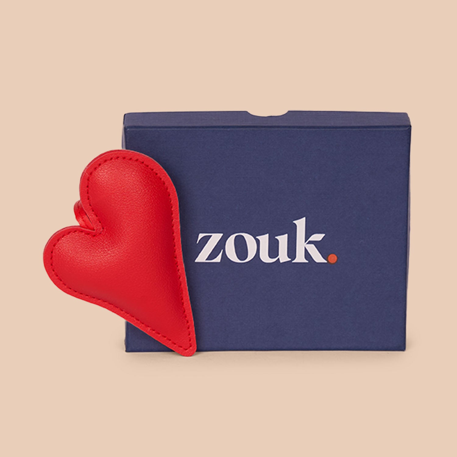 Big Heart Bag Charm - Red