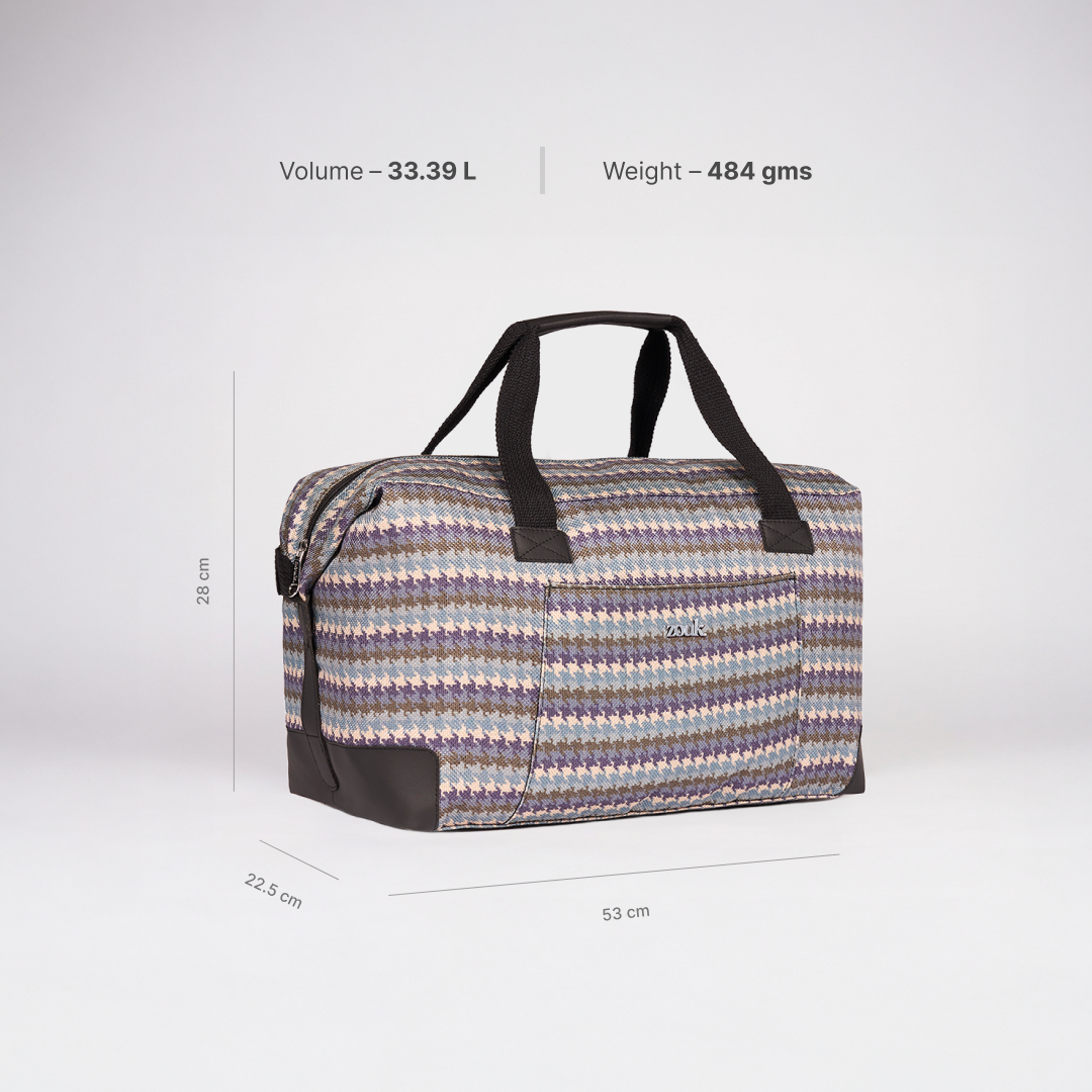Bombay Houndstooth Collapsible Duffle Bag
