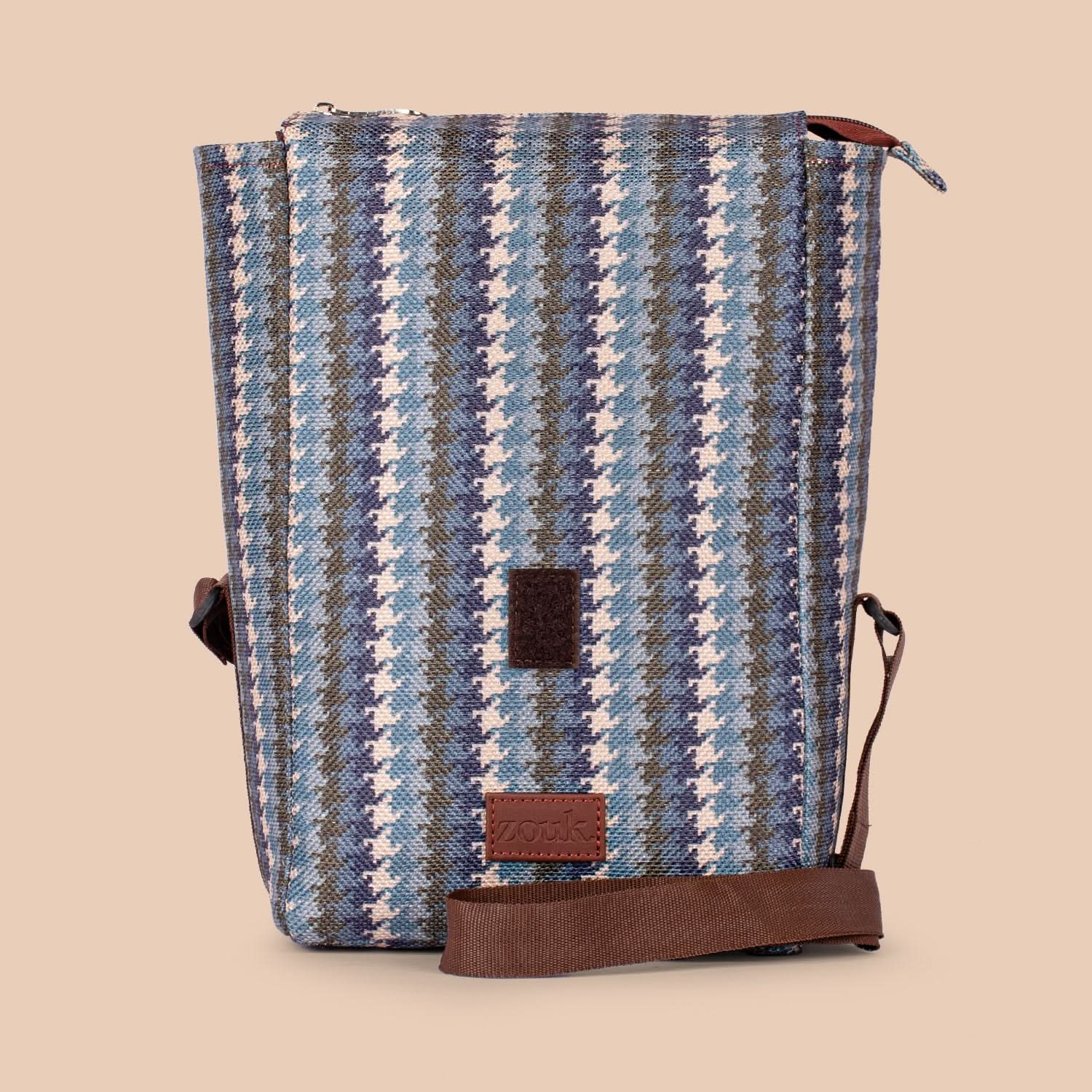 Bombay Houndstooth Roll Up Lunch Bag