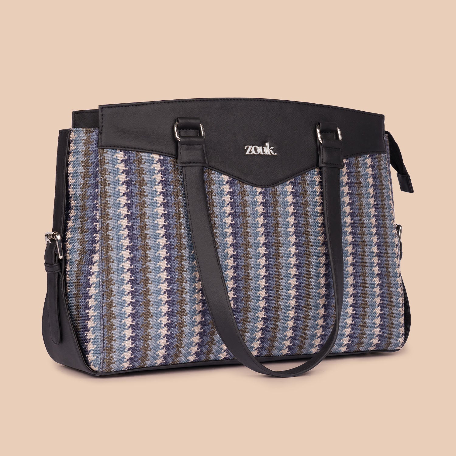 Bombay Houndstooth Women's Work Bag (Black)