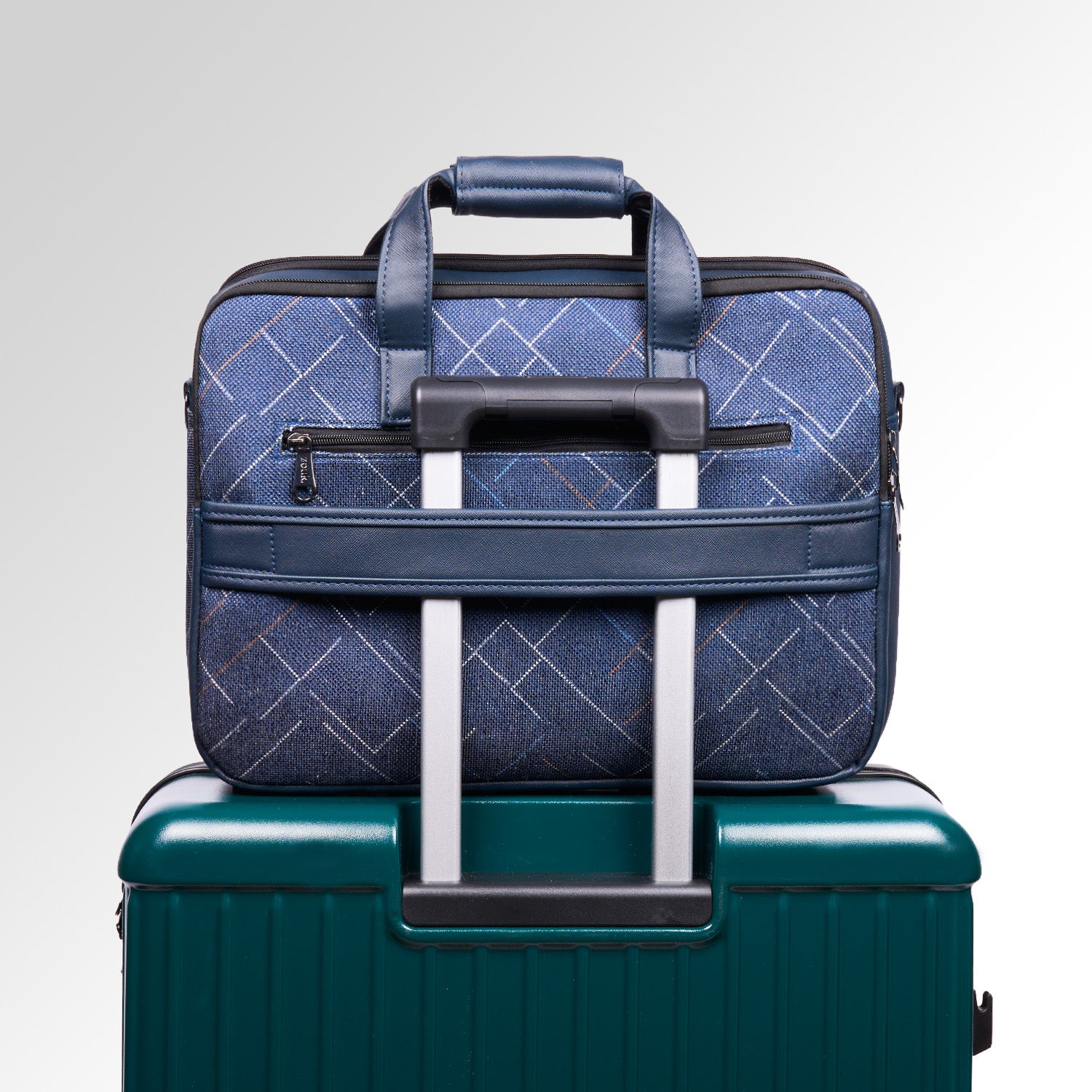 Bombay Tartan Office Laptop Bag (Blue)