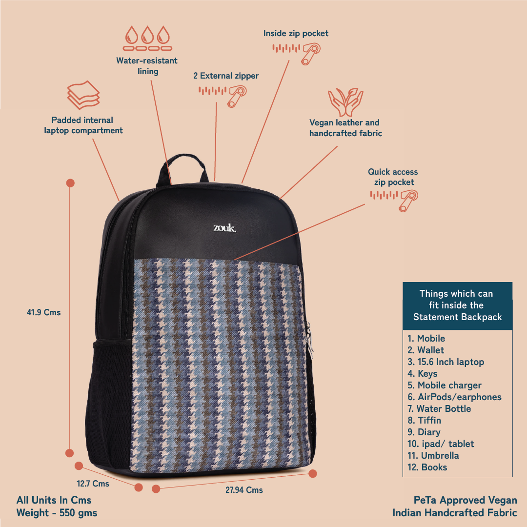 Bombay Houndstooth Statement Backpack