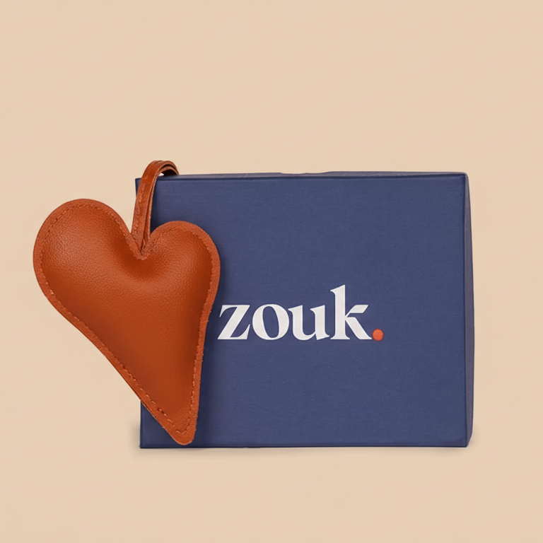 Big Heart Bag Charm - Orange