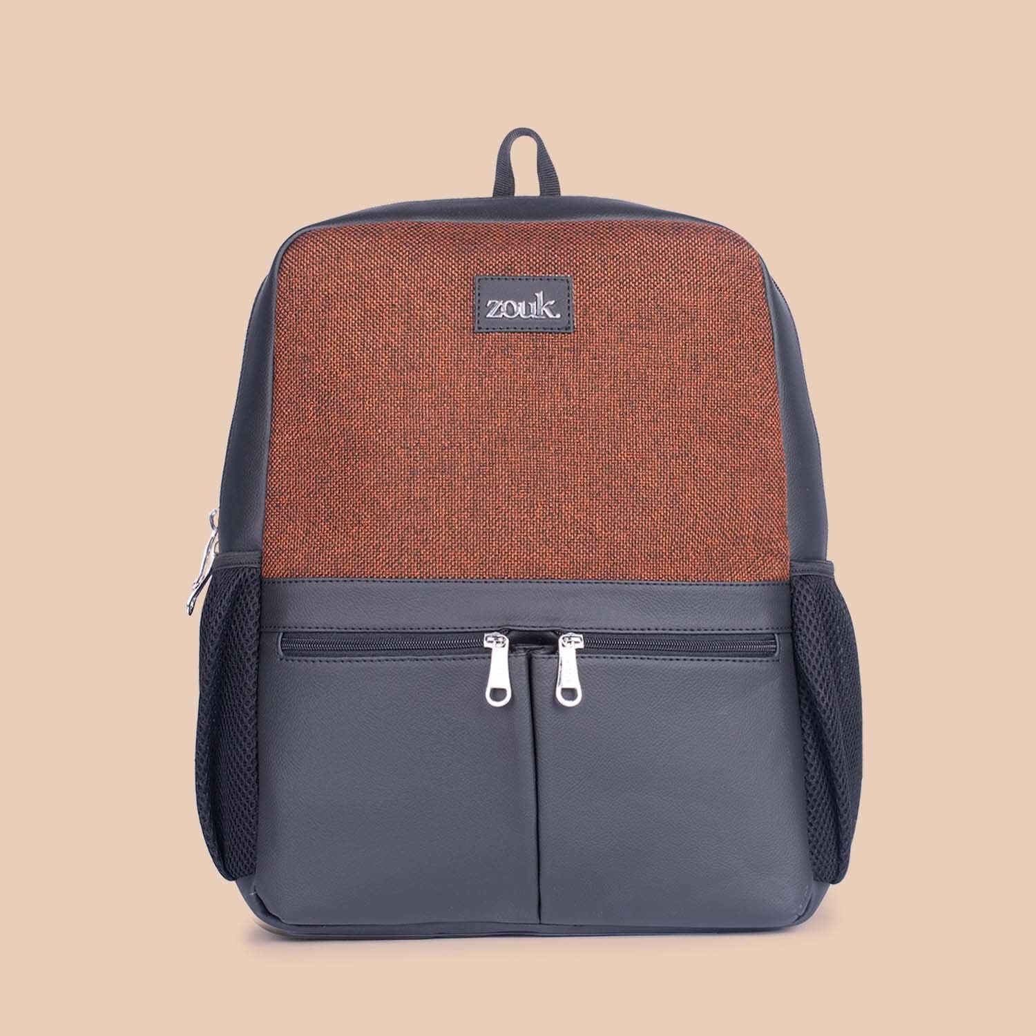 Brown Metal Office Backpack