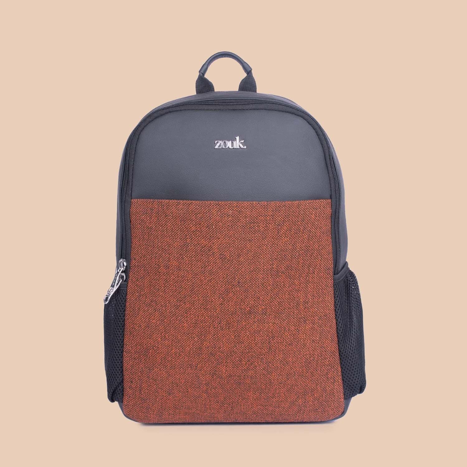 Brown Metal Statement Backpack