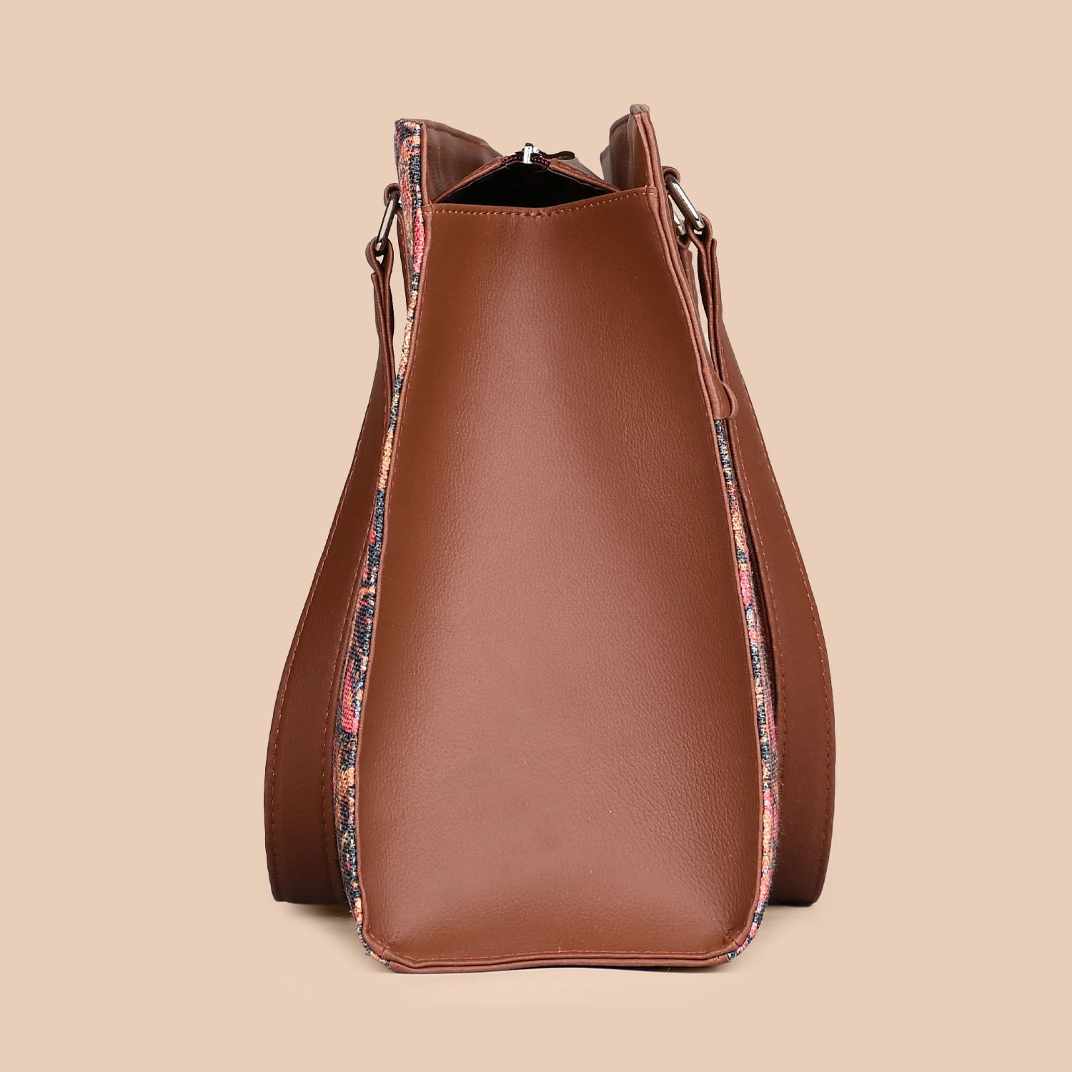 ZIP-Paisley Print Statement Business Bag