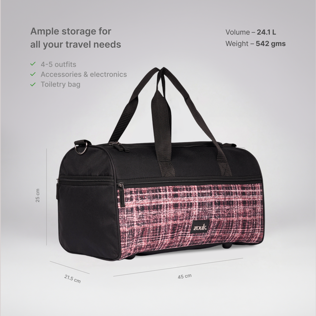 Cashmere Noir (Pink) Travel Duffel Bag