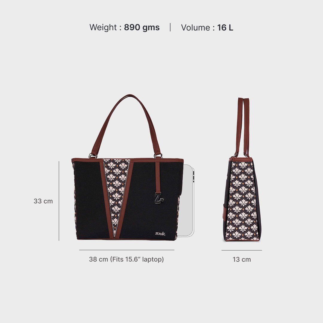 Bidri Kaiser Corner Office Tote (Jet Black)