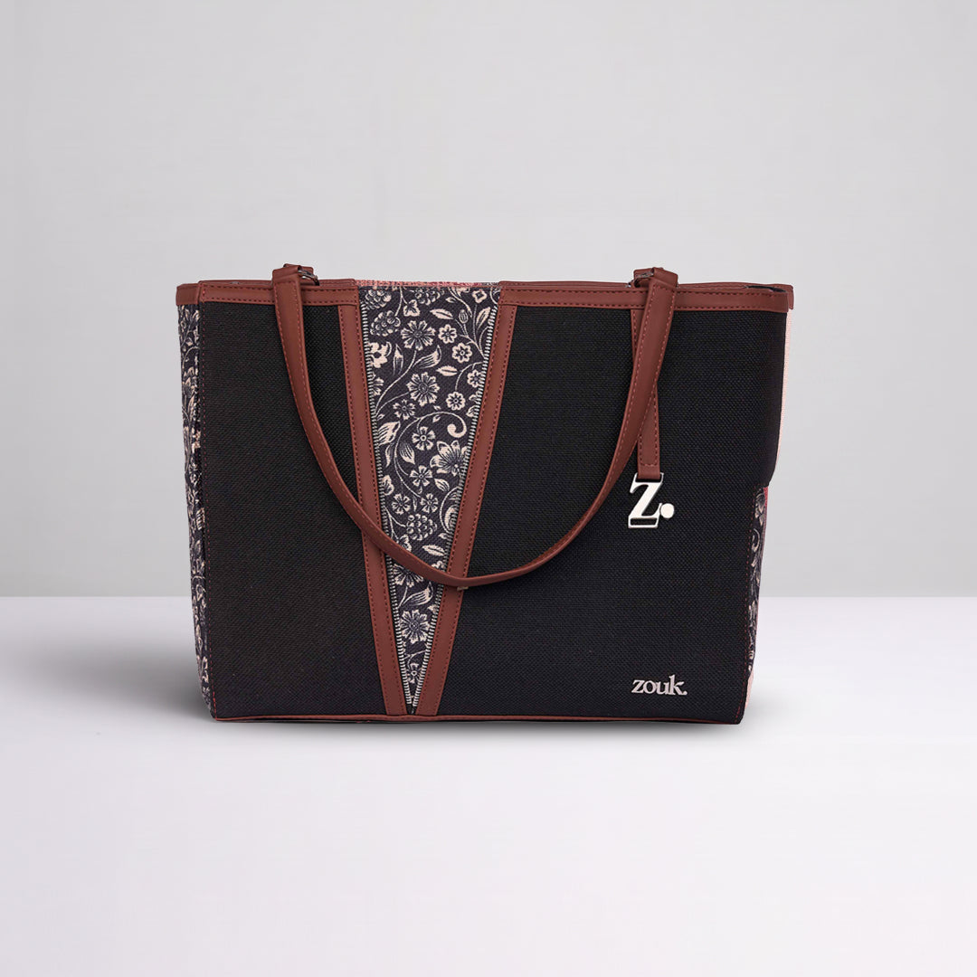 FloMotif Corner Office Tote (Jet Black)