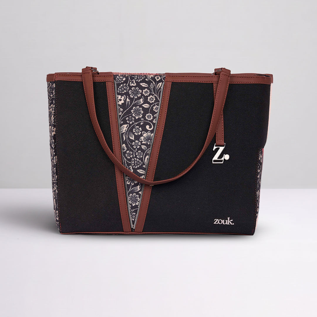 FloMotif Corner Office Tote (Jet Black)