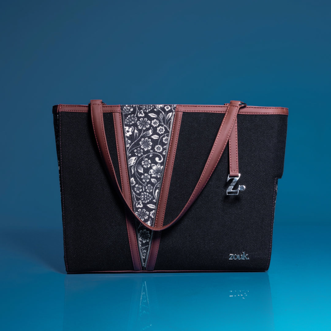 FloMotif Corner Office Tote (Jet Black)