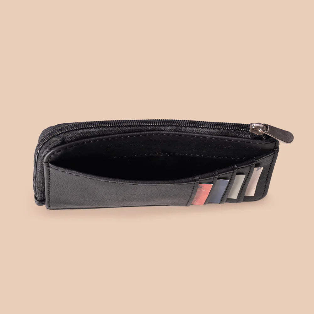 ZIP-Jet Black Eda Card Case