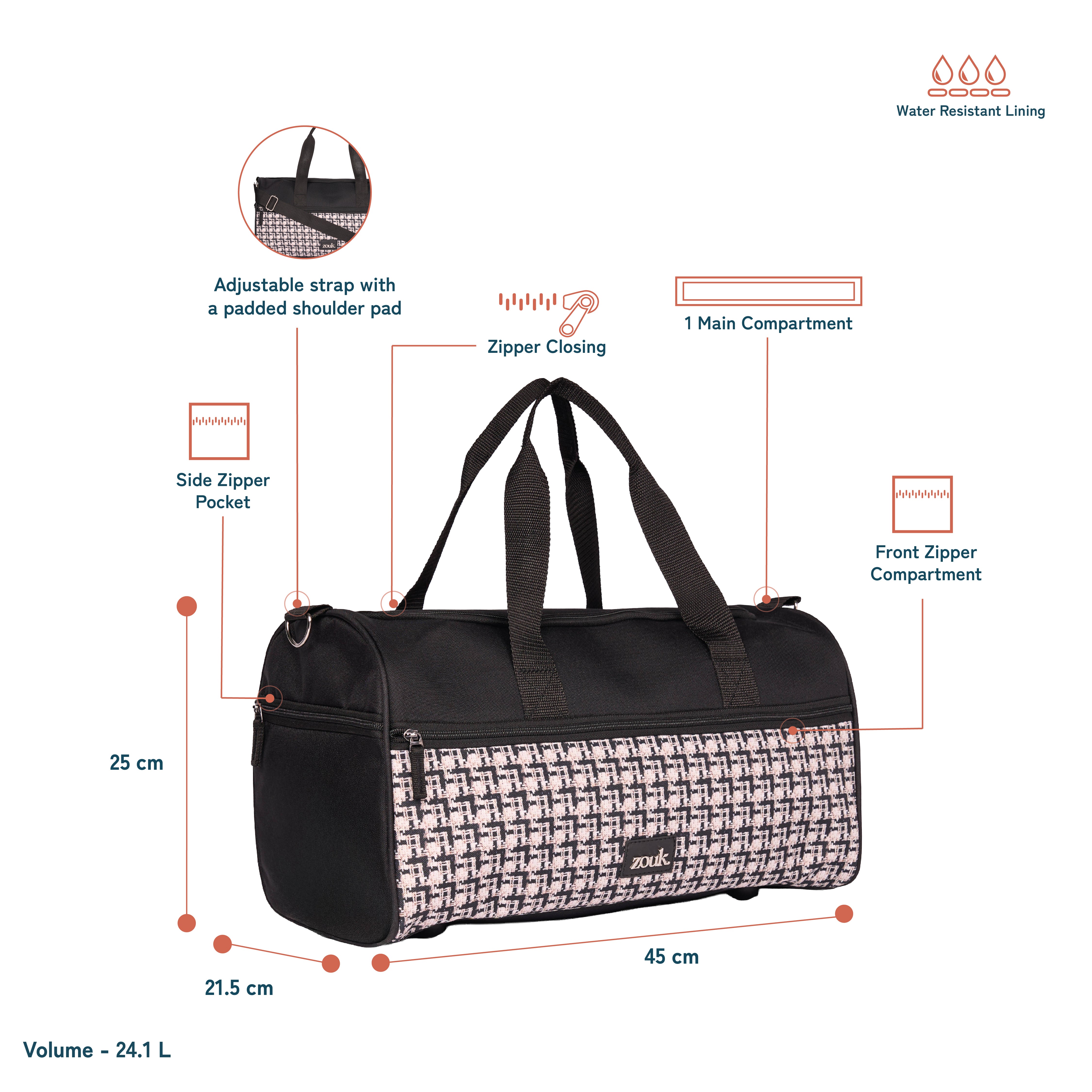 Carter Checks Travel Duffle Bag