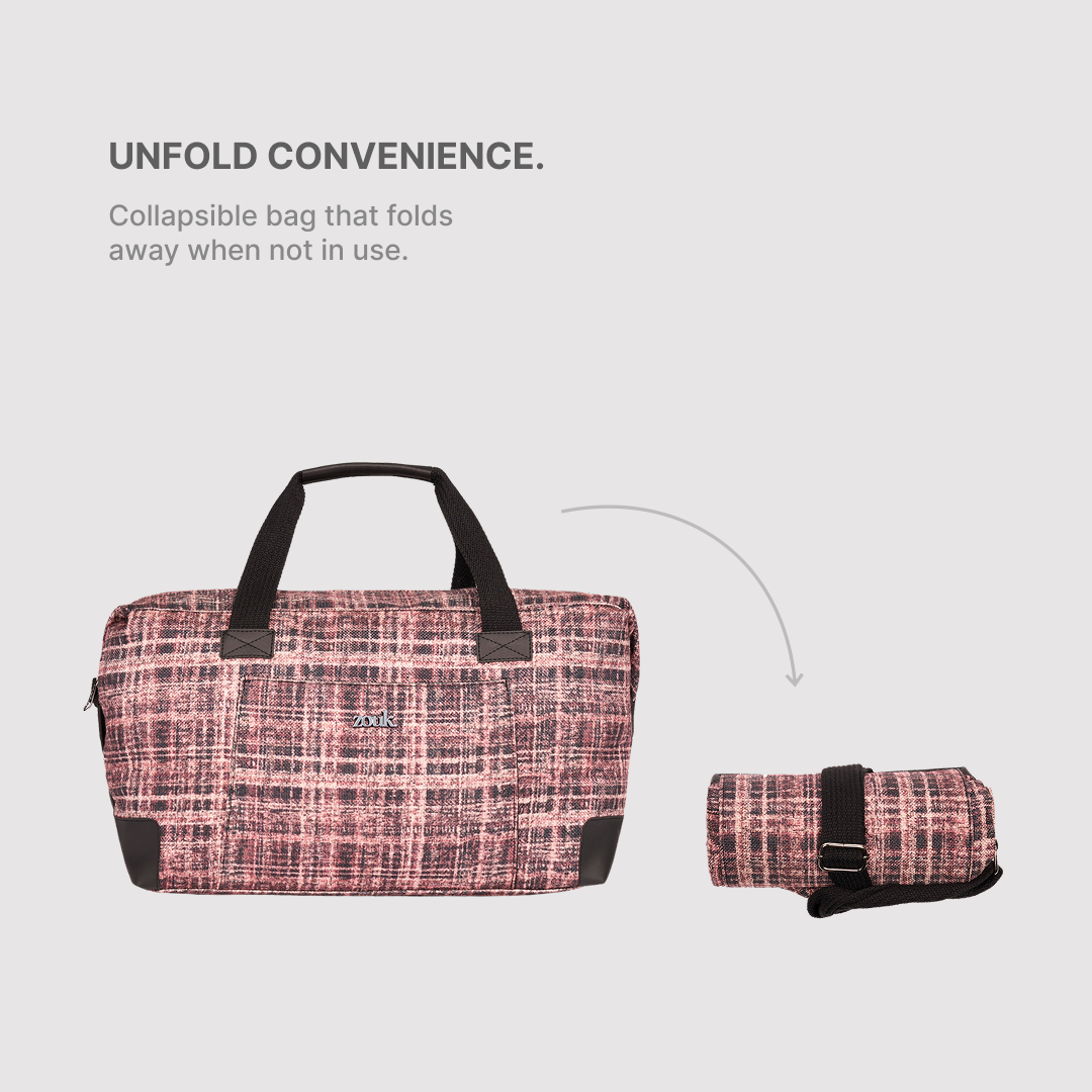 Cashmere Noir (Pink) Collapsible Duffle Bag