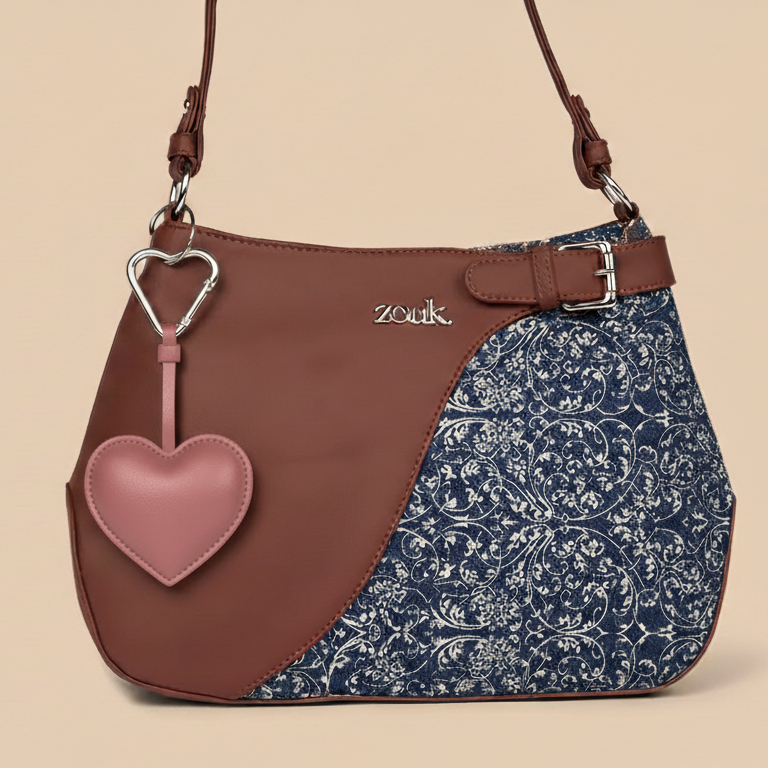 Small Heart Bag Charm - Pink