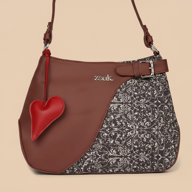 Big Heart Bag Charm - Red