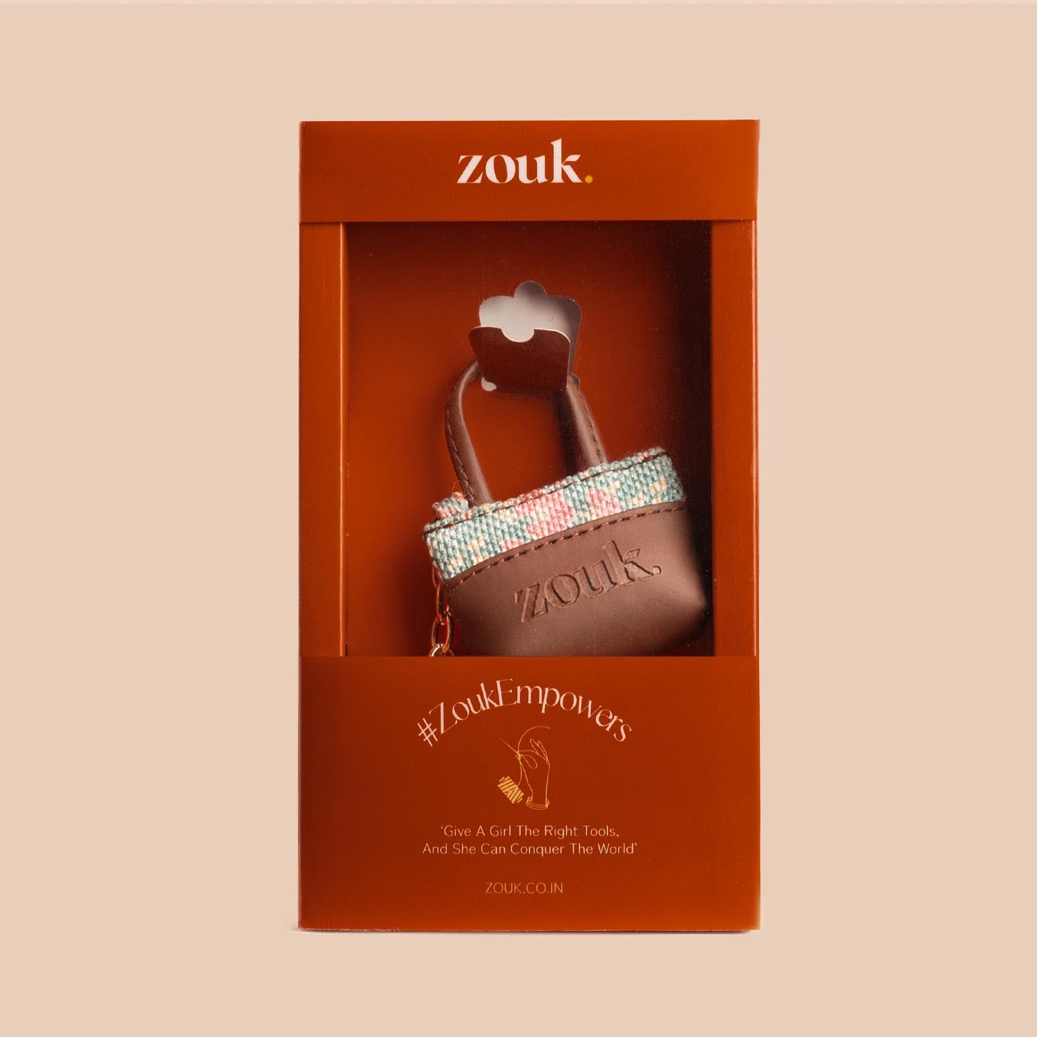 ZIP-Chettinad Florals Power Potli Keychain