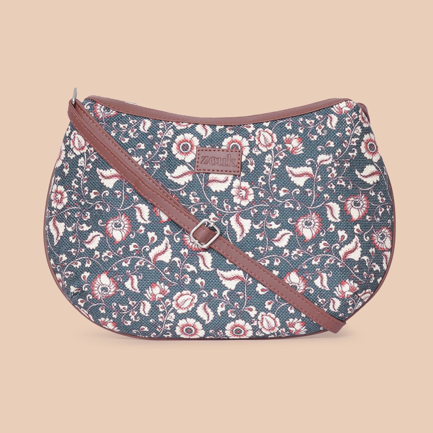 Chittoor Blue Kalamkari Structured Shoulder Bag