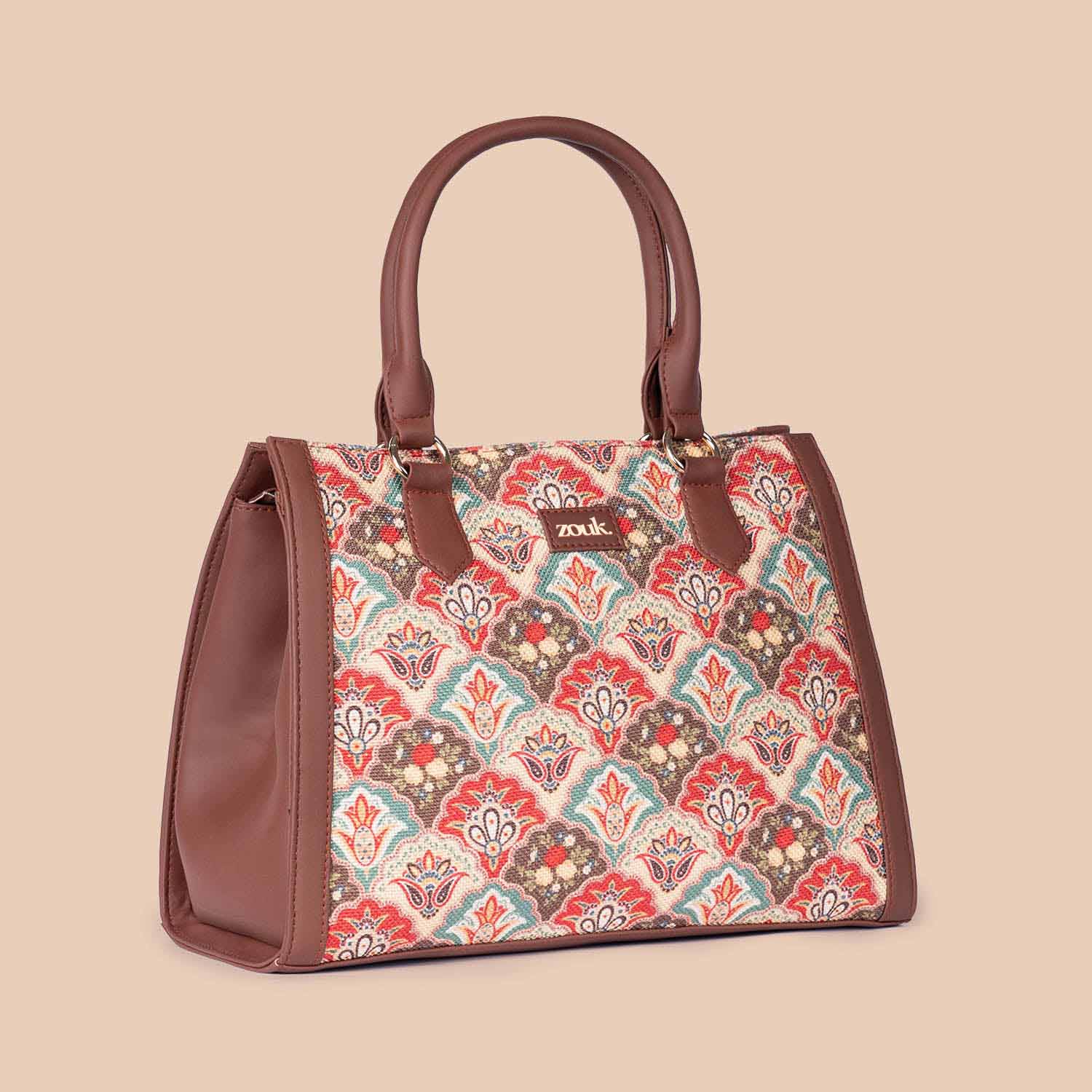 ZIP-Mughal Art Multicolor Classic Handbag