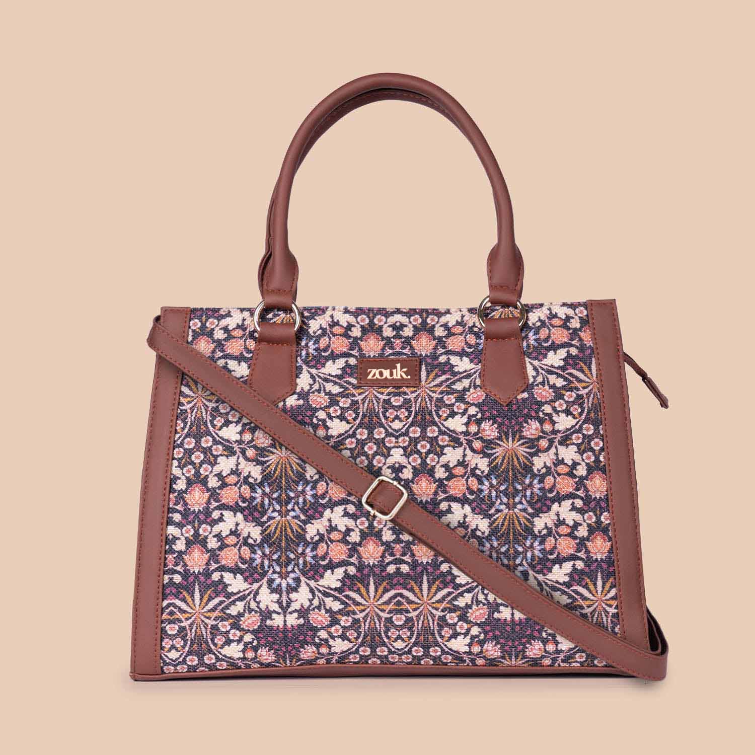 ZIP-Kashmir Blooms Classic Handbag