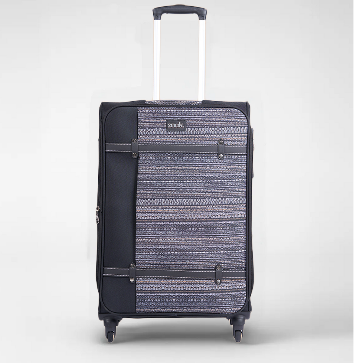 Odisha Ikat Saira Trolley Bag - Black (Medium)