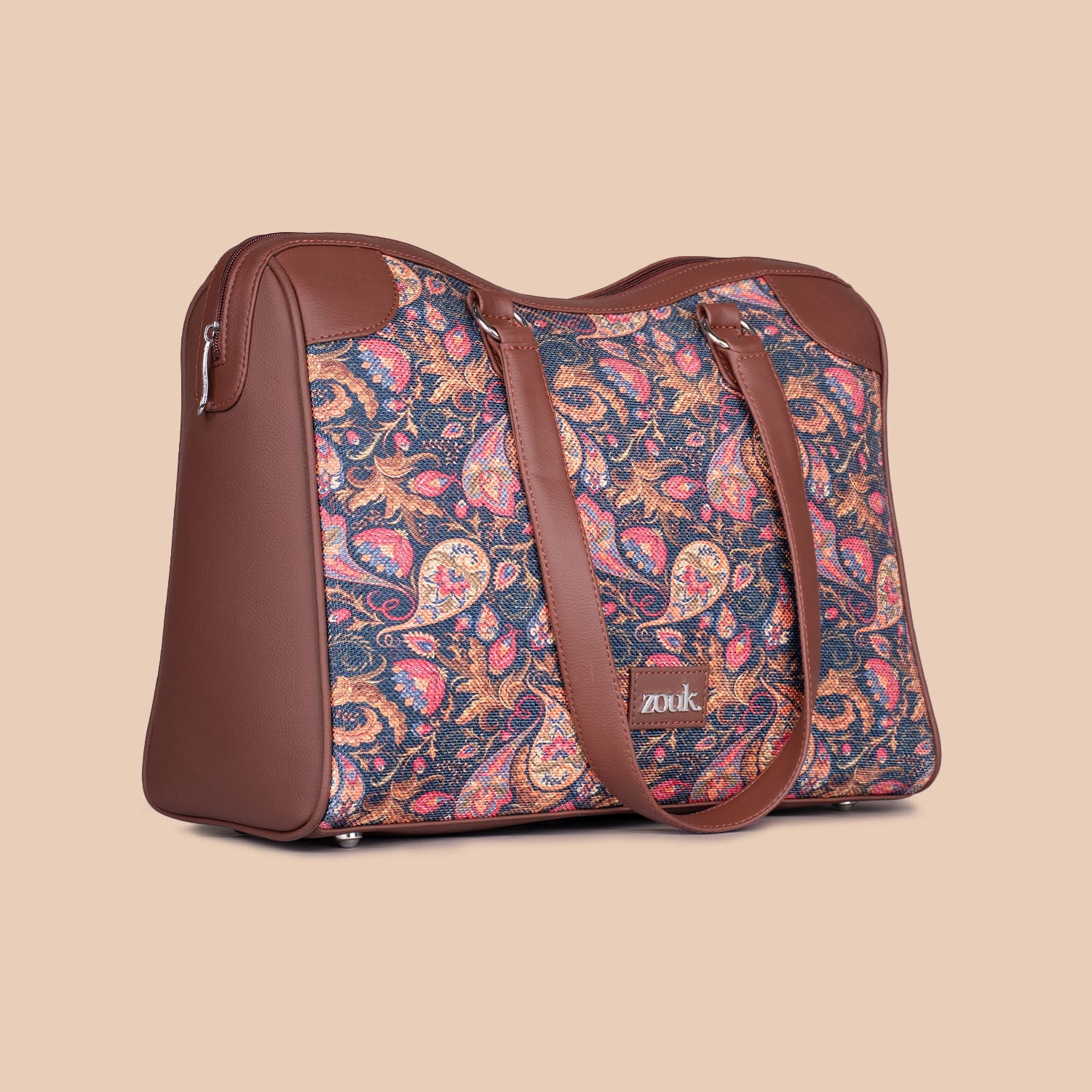 ZIP-Paisley Print Conference Office Bag