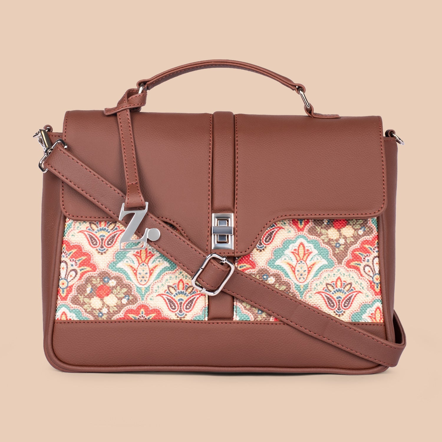 ZIP-Kriti Sanon - Mughal Art Multicolor Nessa Satchel