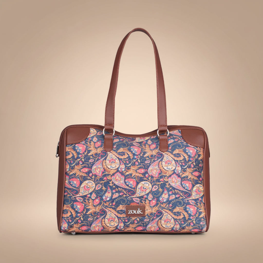 Paisley Print Conference Office Bag