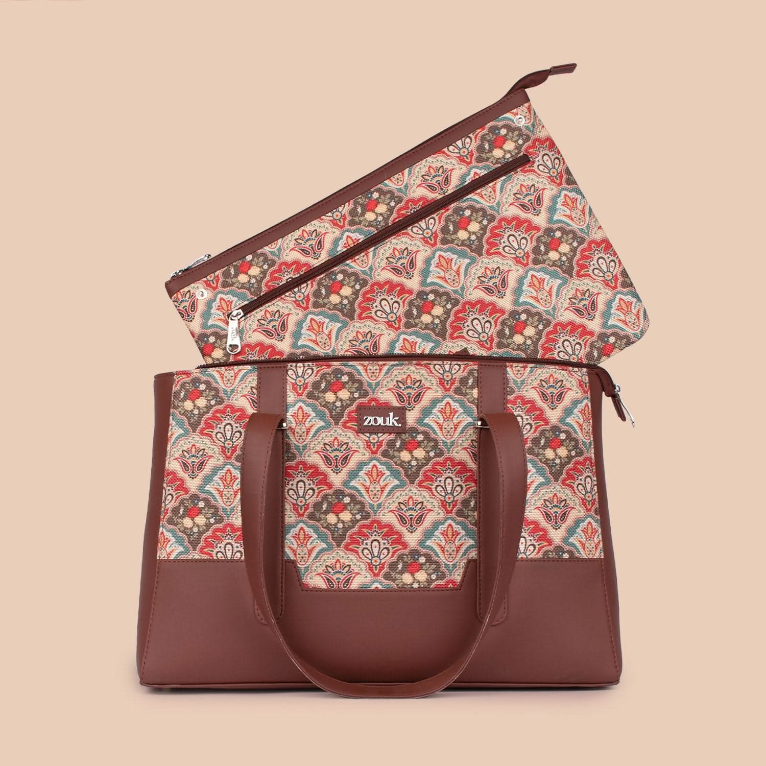 Zouk Mughal Art Multicolor Maya Multitasker Tote Bag