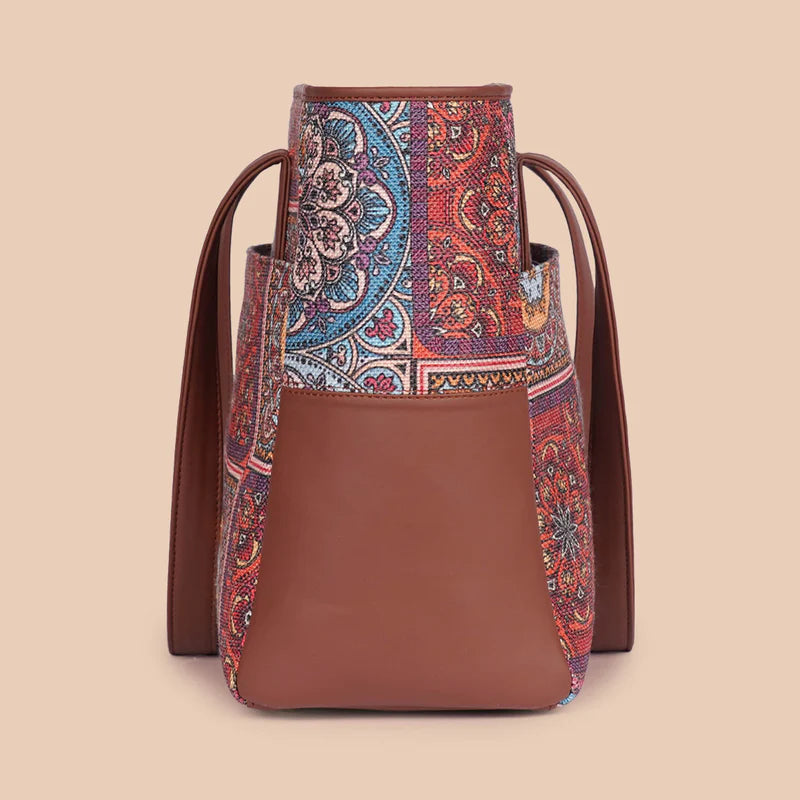 Multicolor Mandala Print - Mother's Bag & Flap Sling Bag Combo