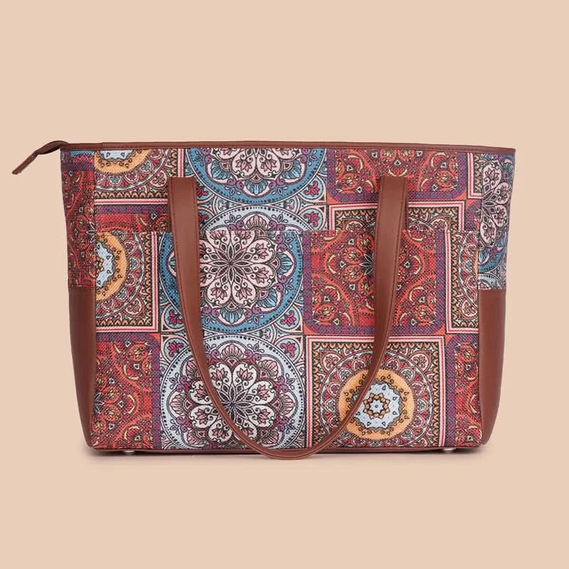 Multicolor Mandala Print - Mother's Bag & Flap Sling Bag Combo
