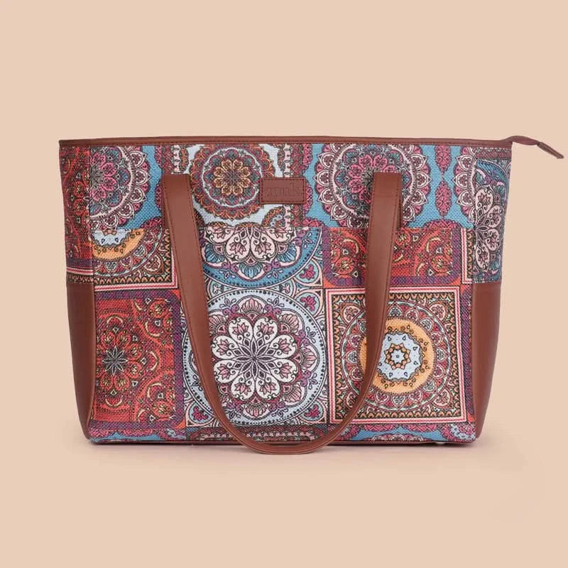 Multicolor Mandala Print - Mother's Bag & Flap Sling Bag Combo