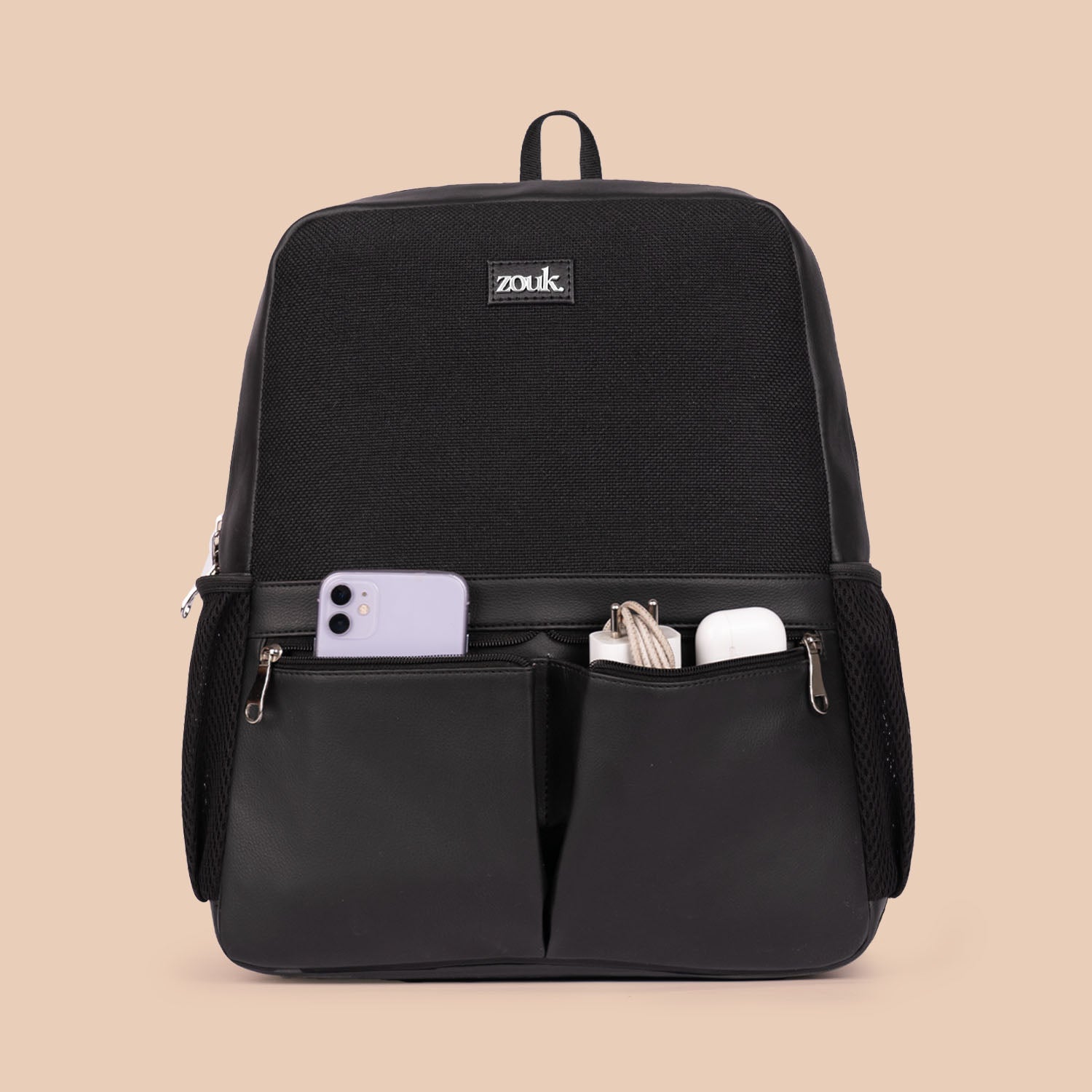 Jet Black Office Backpack