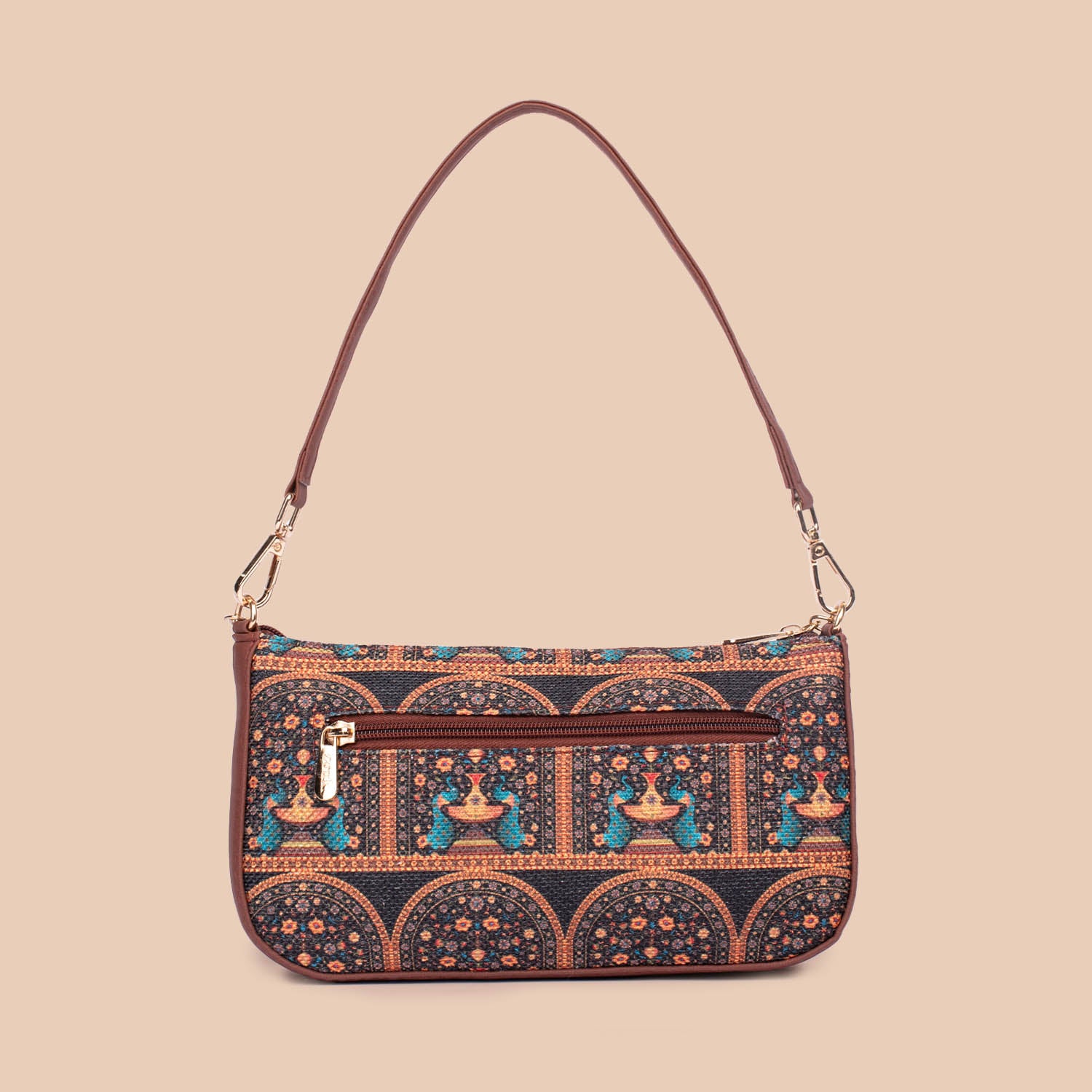 Royal Indian Peacock Motif Baguette