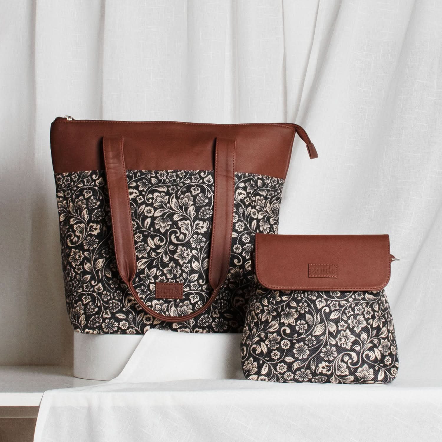 FloMotif Everyday Tote Bag & Flap Sling Bag Combo