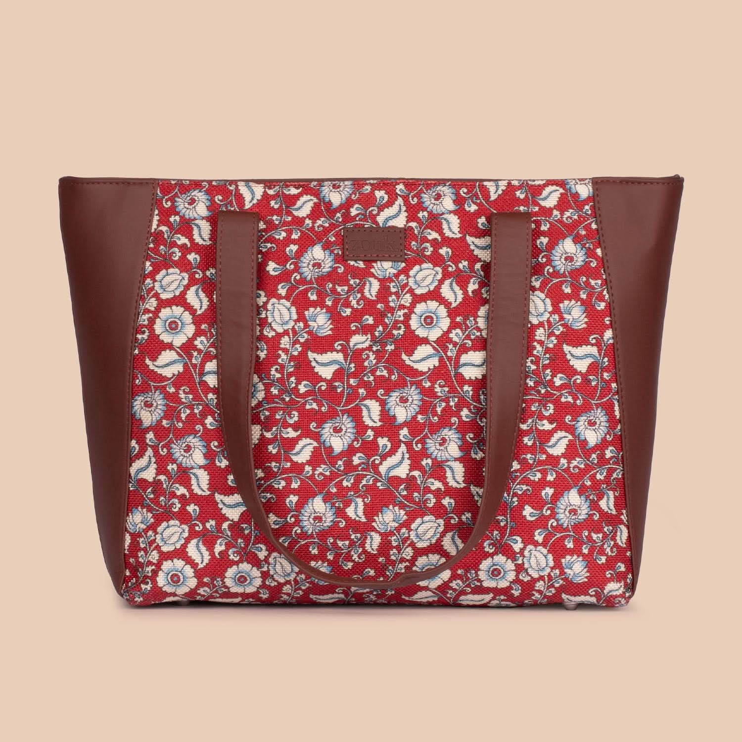 Chittoor Red Kalamkari Side Tote Bag
