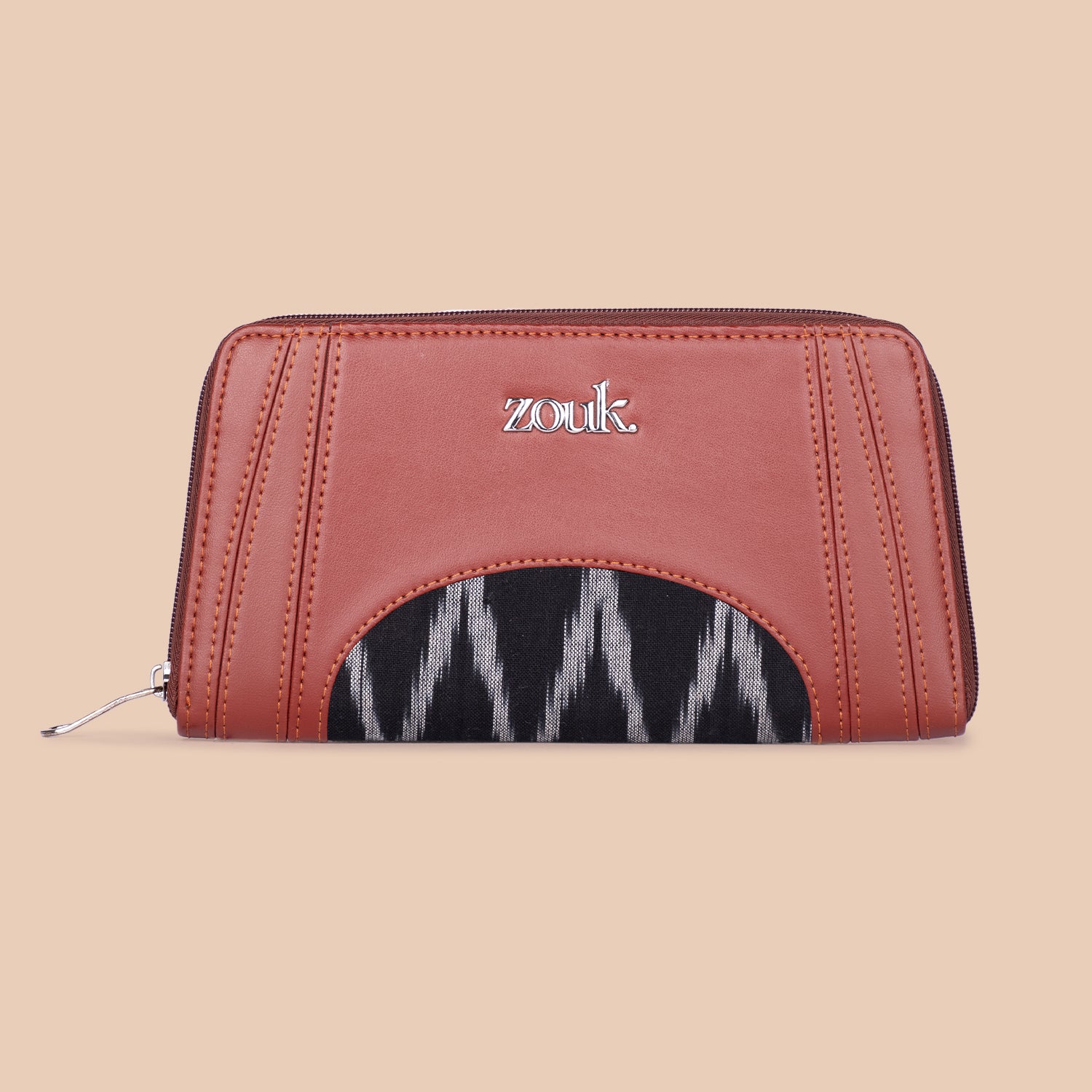 Arika Zipper Wallet - Ikat Wave