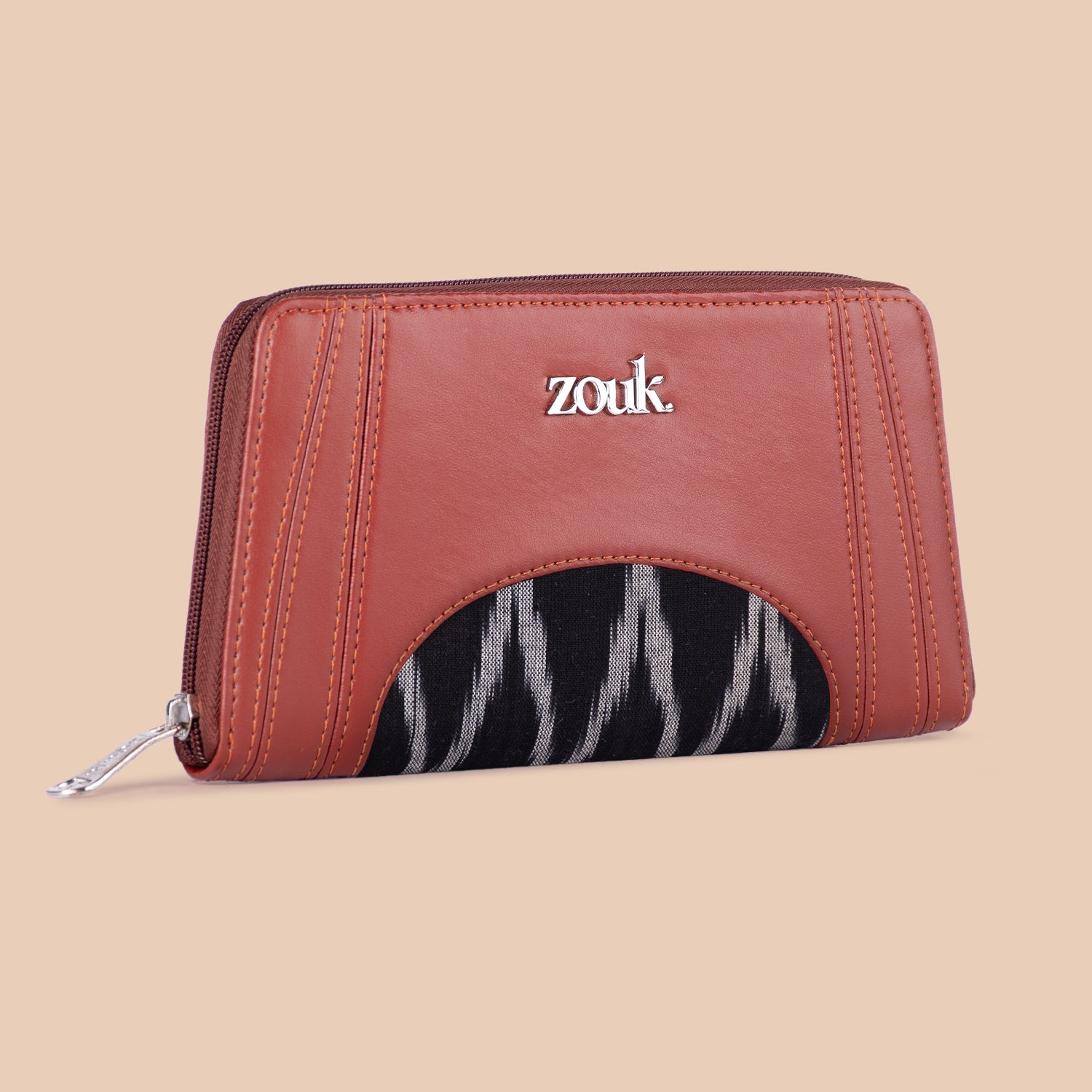 Arika Zipper Wallet - Ikat Wave