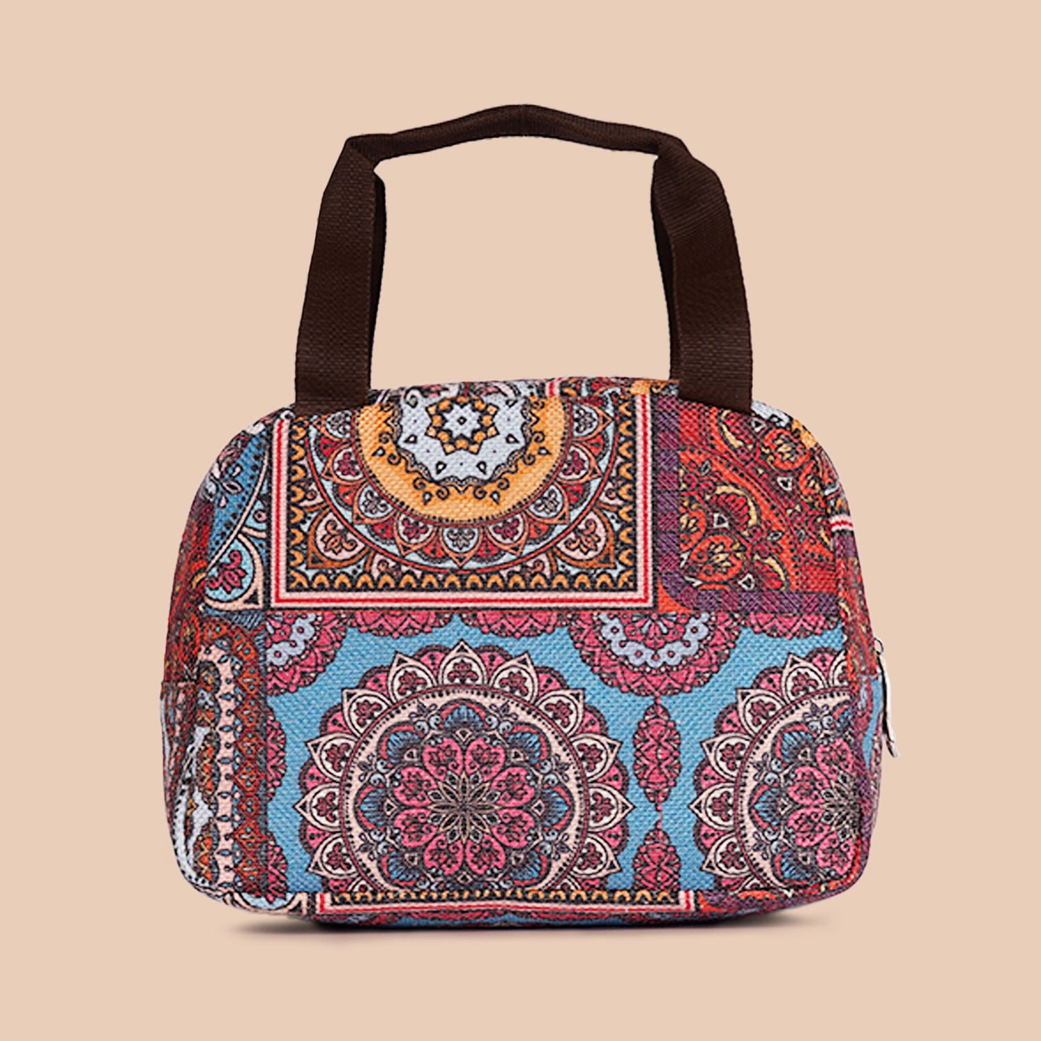 Multicolor Mandala Print Lunch Bag
