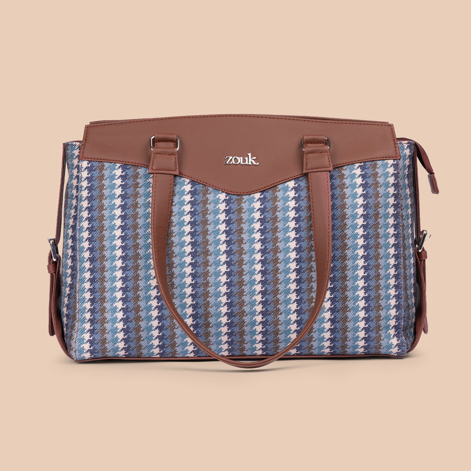 Bombay Houndstooth Women's Work Bag Brown