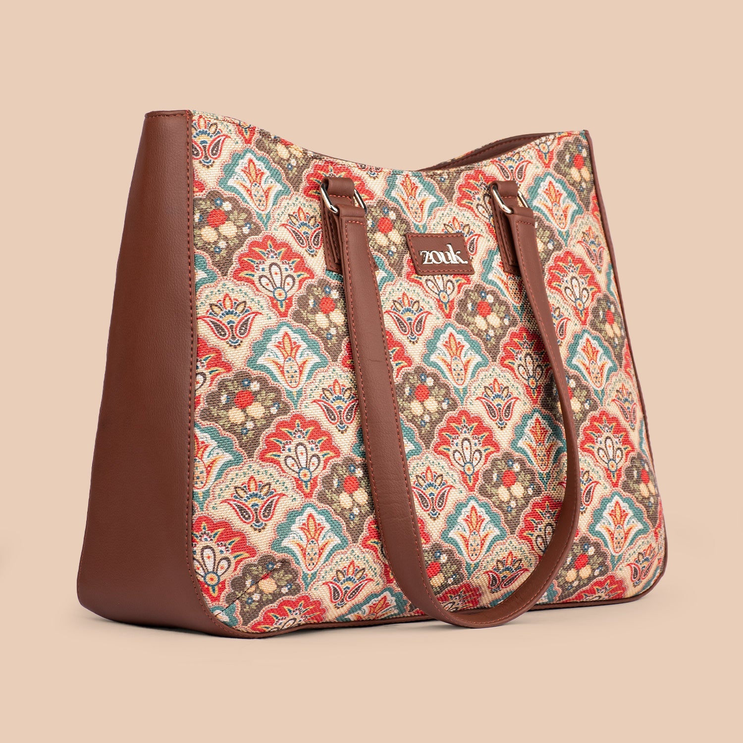 ZIP-Mughal Art Multicolor Getaway Handbag