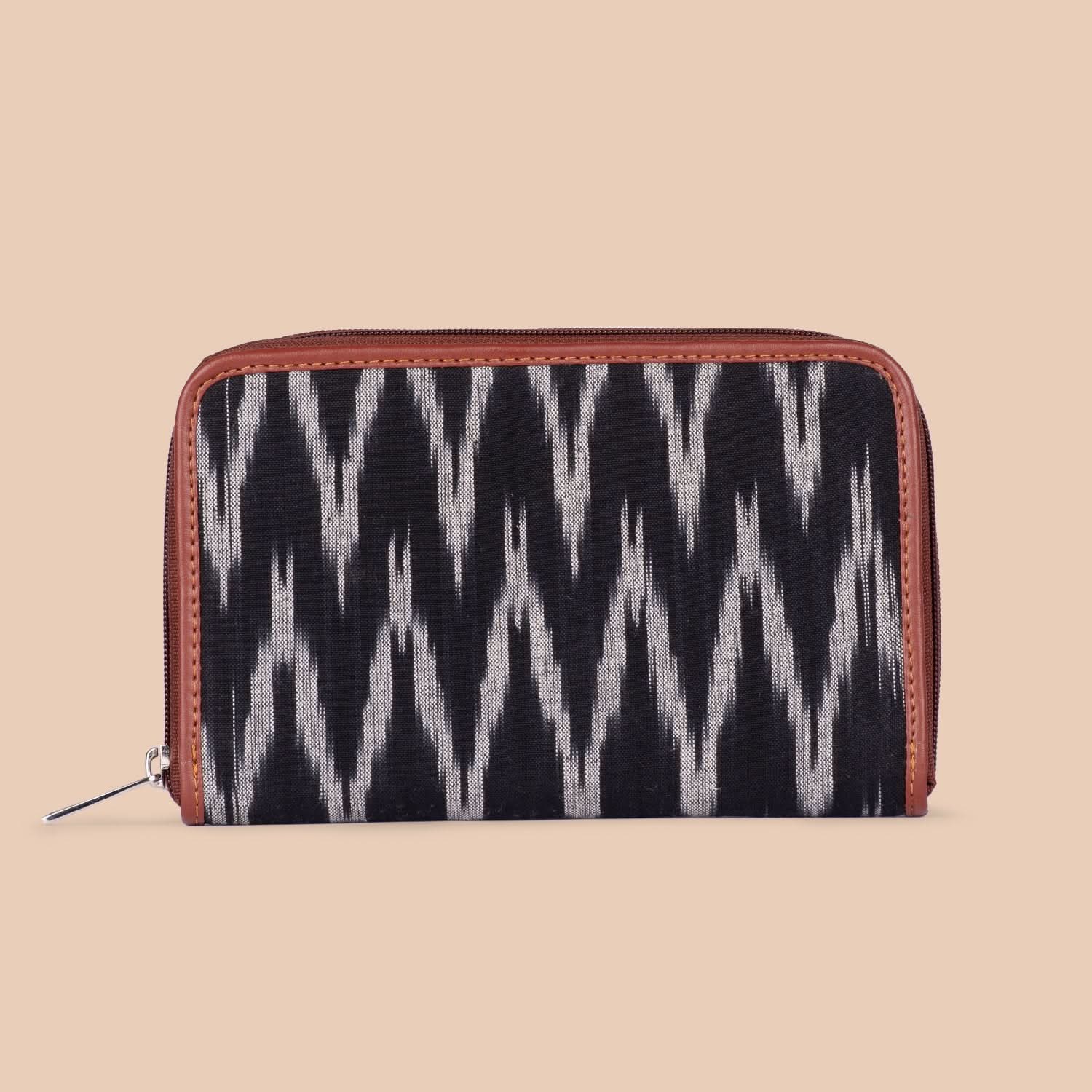 Ikat Wave Classic Zipper Wallet