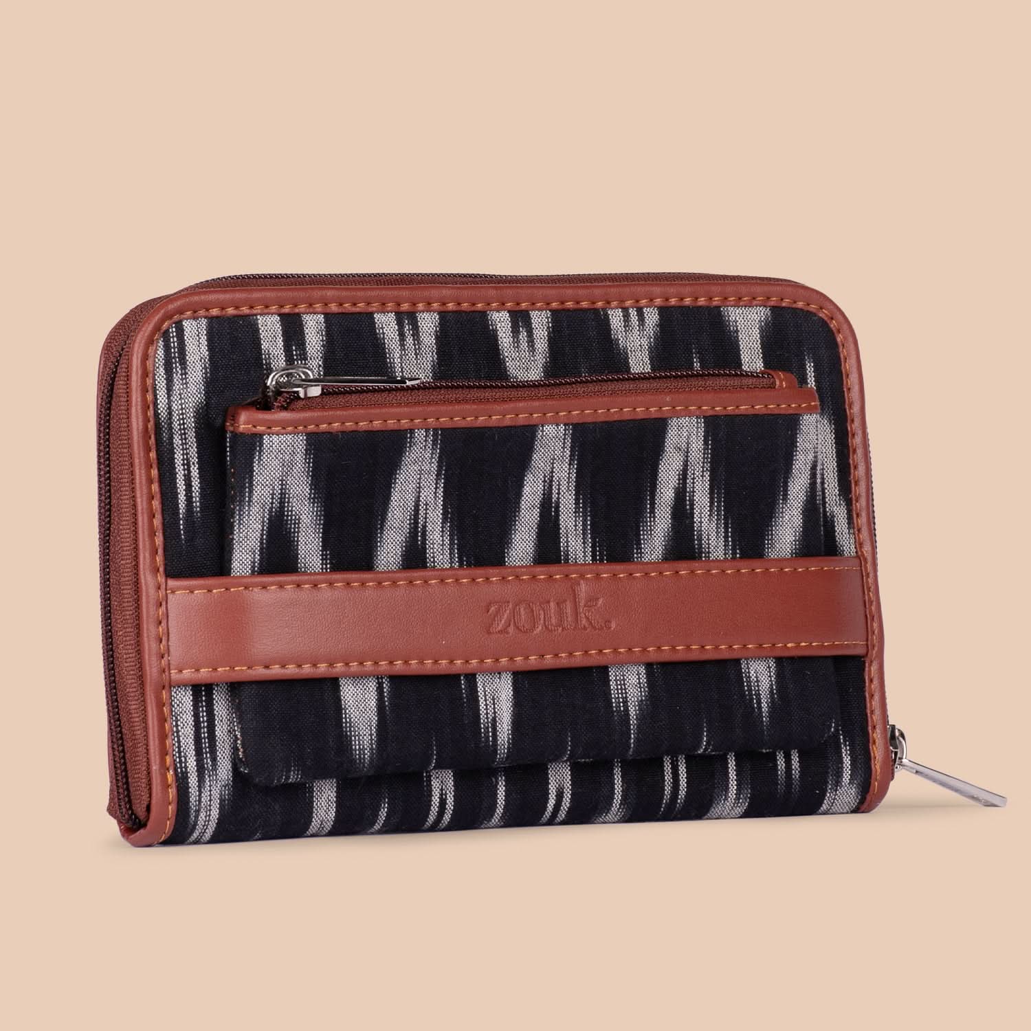 Ikat Wave Classic Zipper Wallet