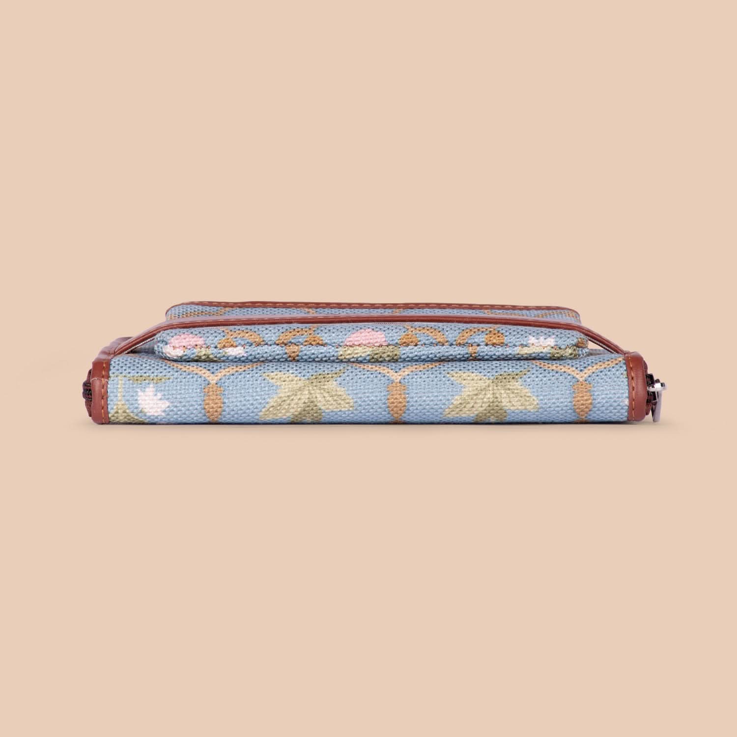 Jaipur Fresco Blue Classic Zipper Wallet