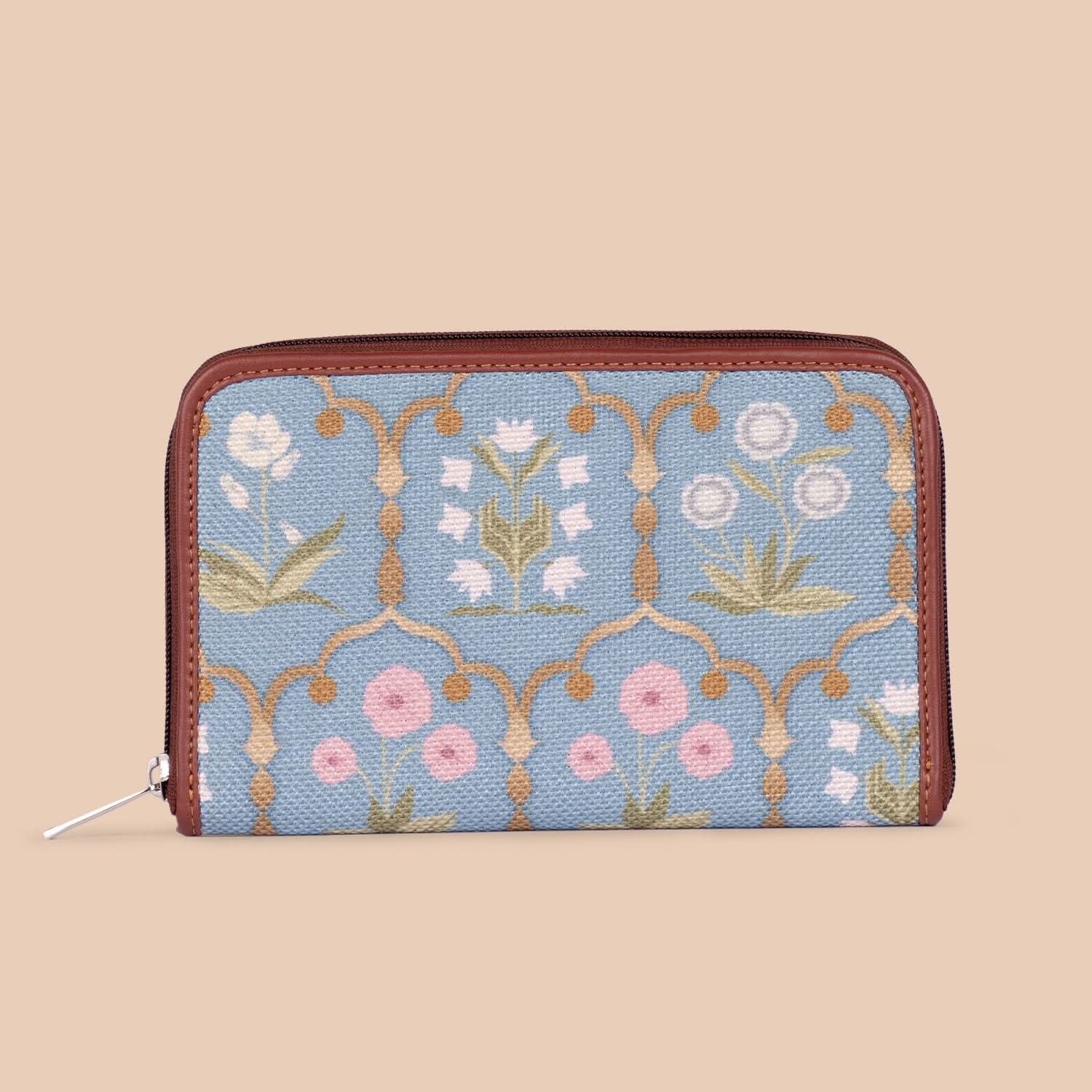 Jaipur Fresco Blue Classic Zipper Wallet