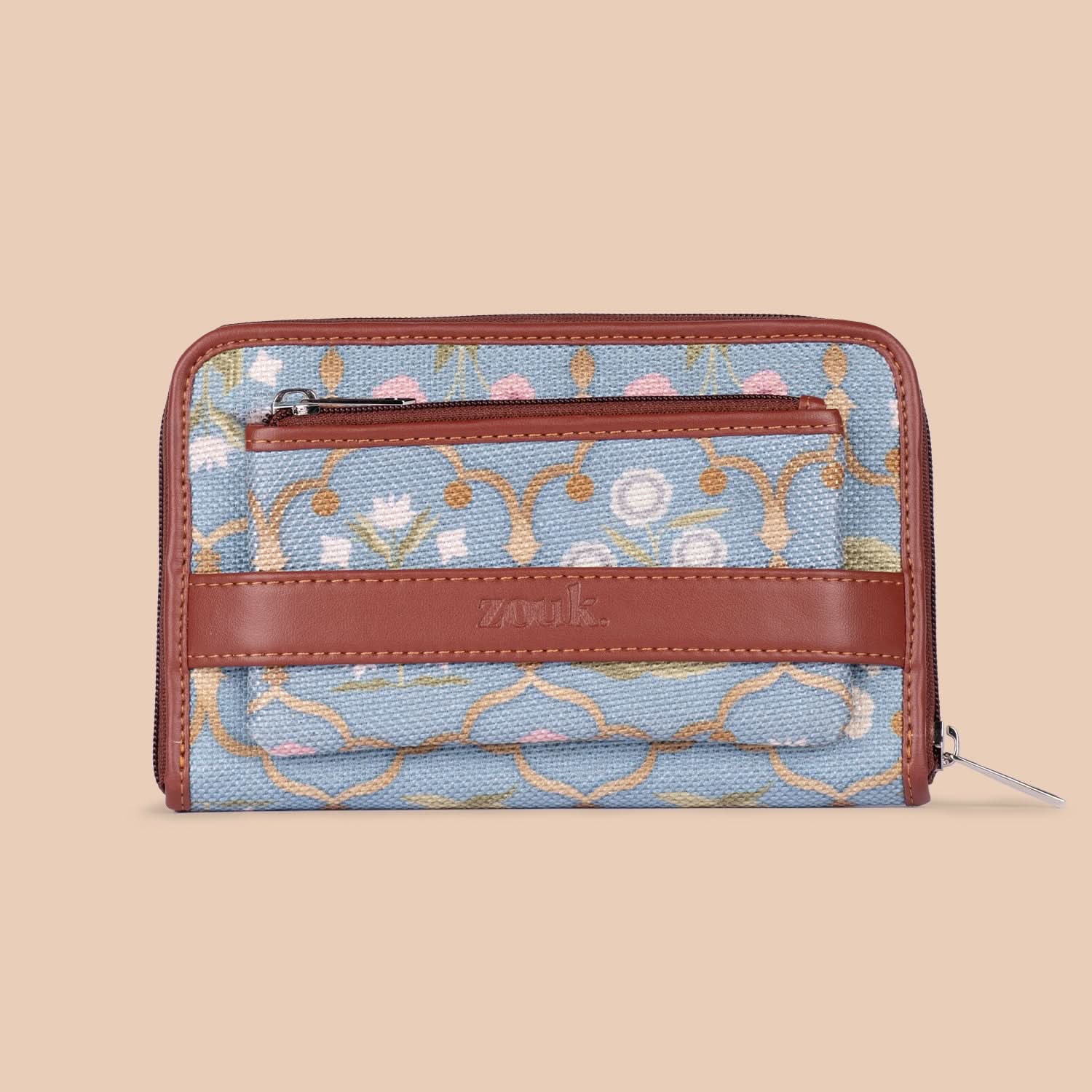 Jaipur Fresco Blue Classic Zipper Wallet