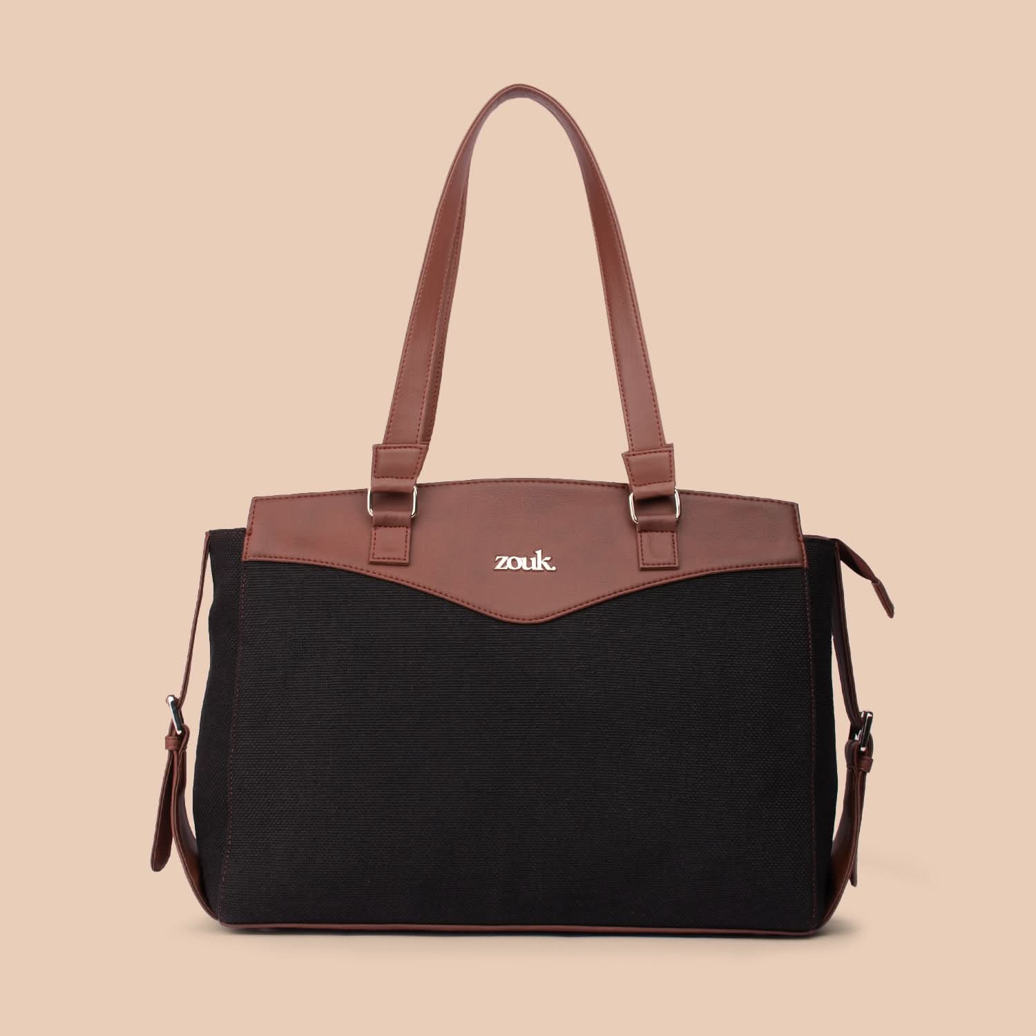 Jet Black Women's Work Bag Brown