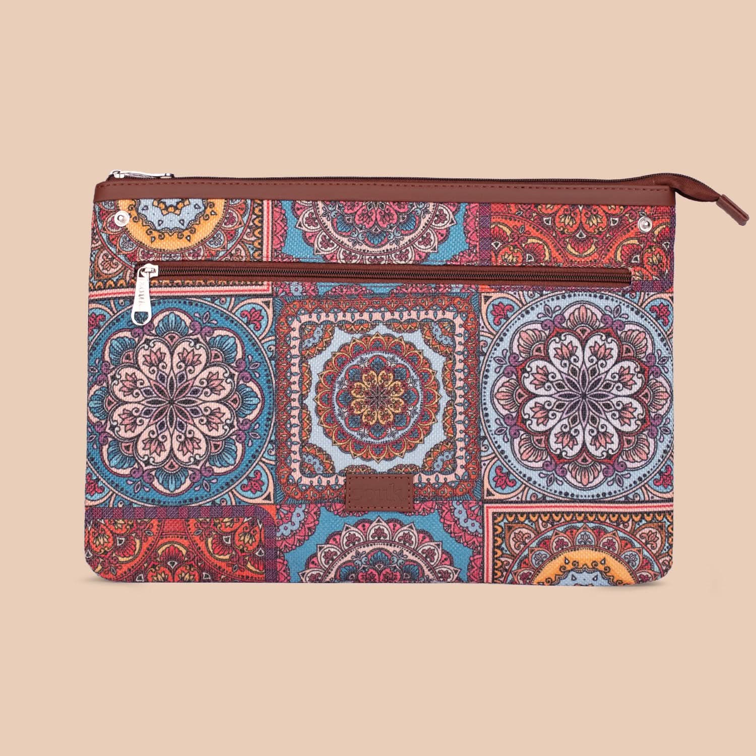 Zouk Multicolor Mandala Print Maya Multitasker Tote Bag